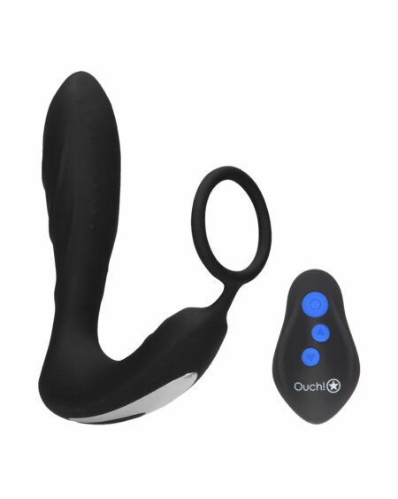 Sextoys Homme Plug Anal avec Anneau Vibrant et E-Stim Télécommandé